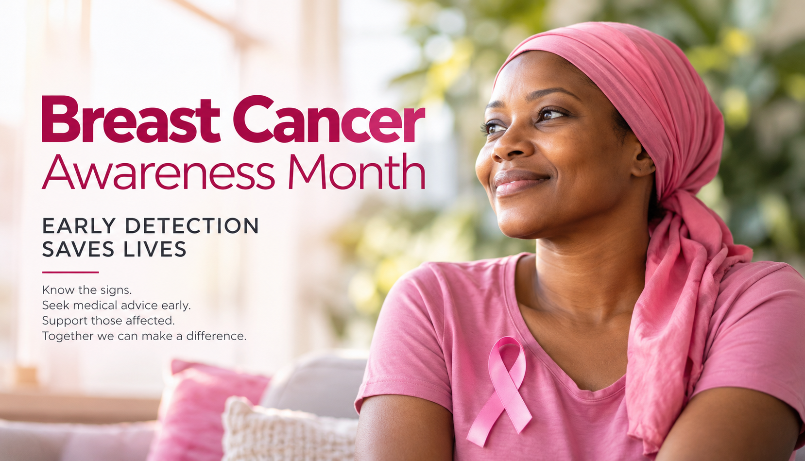 Breast Cancer Awareness Month — early detection, awareness and support.